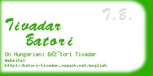 tivadar batori business card